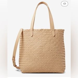 NWT Madewell medium leather transport tote: woven edition